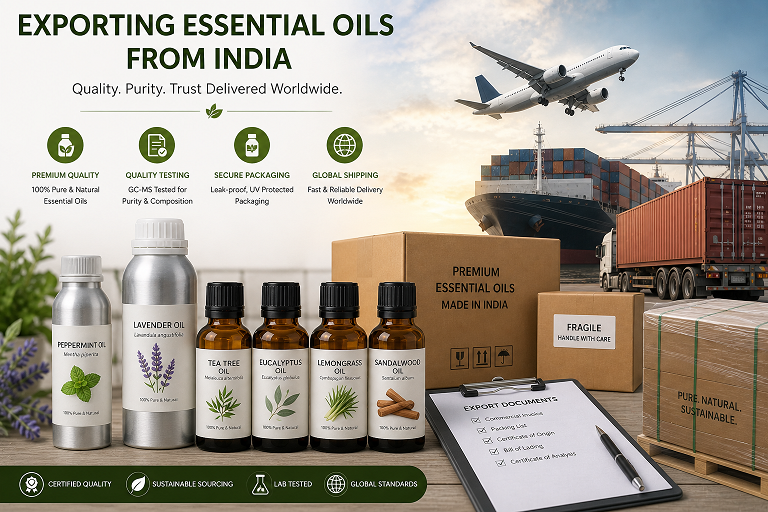 Exporting essential oils from India