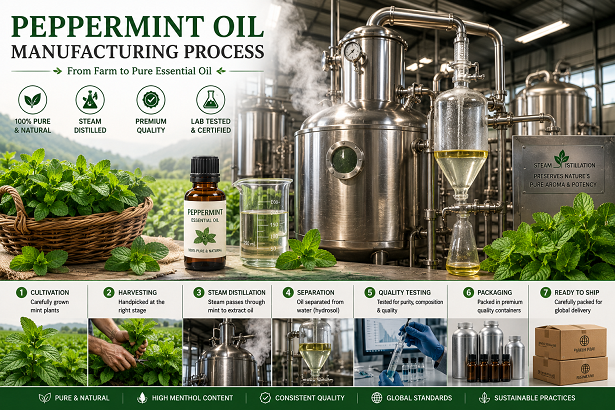 what are the key factors to keep in mind in peppermint oil manufacturing